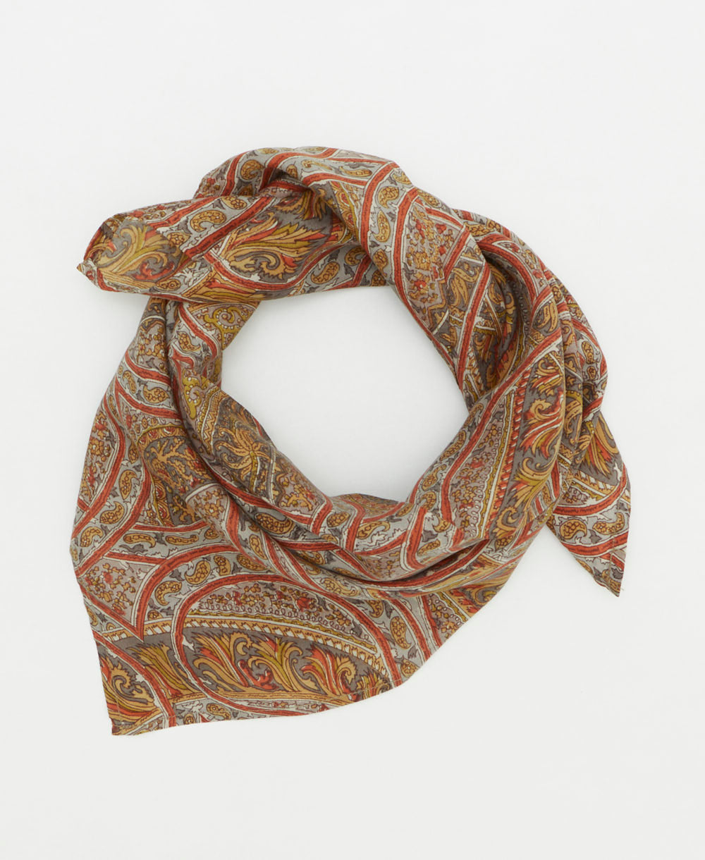 vintage silk scarf handmade from upcycled saris in India by women artisans