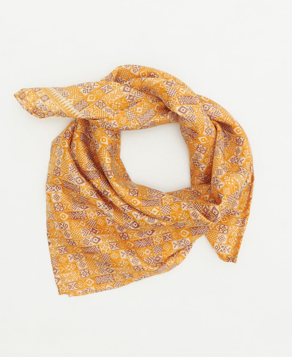 vintage silk scarf handmade from upcycled saris in India by women artisans
