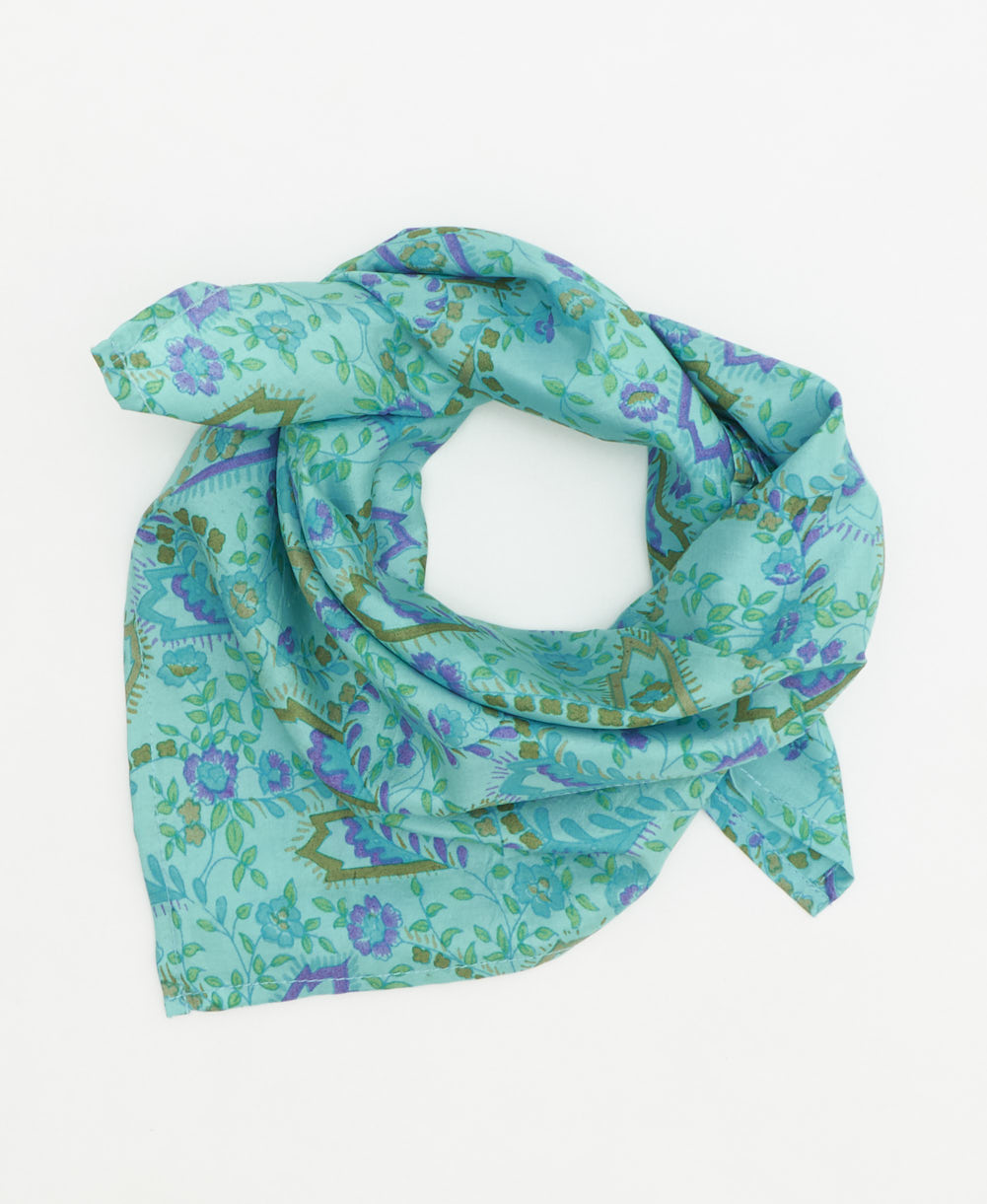 vintage silk scarf handmade from upcycled saris in India by women artisans