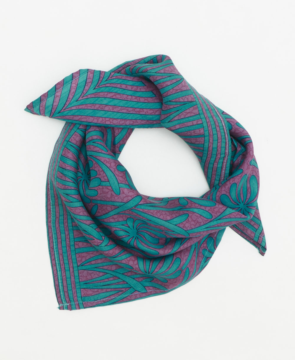vintage silk scarf handmade from upcycled saris in India by women artisans
