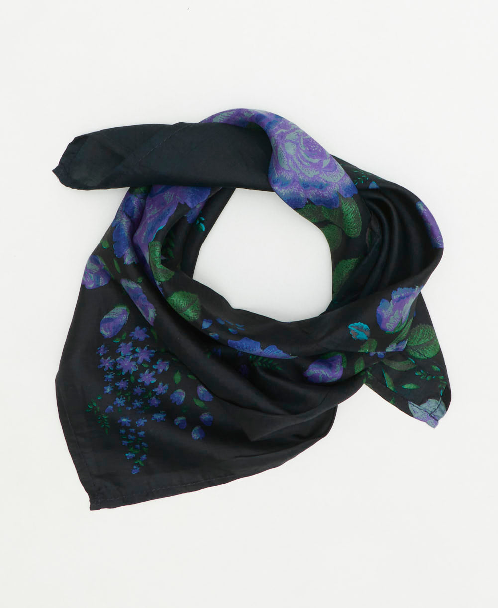 vintage silk scarf handmade from upcycled saris in India by women artisans