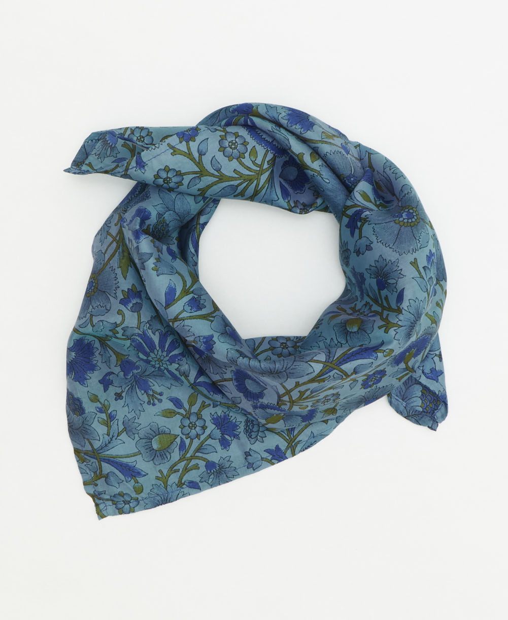 vintage silk scarf handmade from upcycled saris in India by women artisans