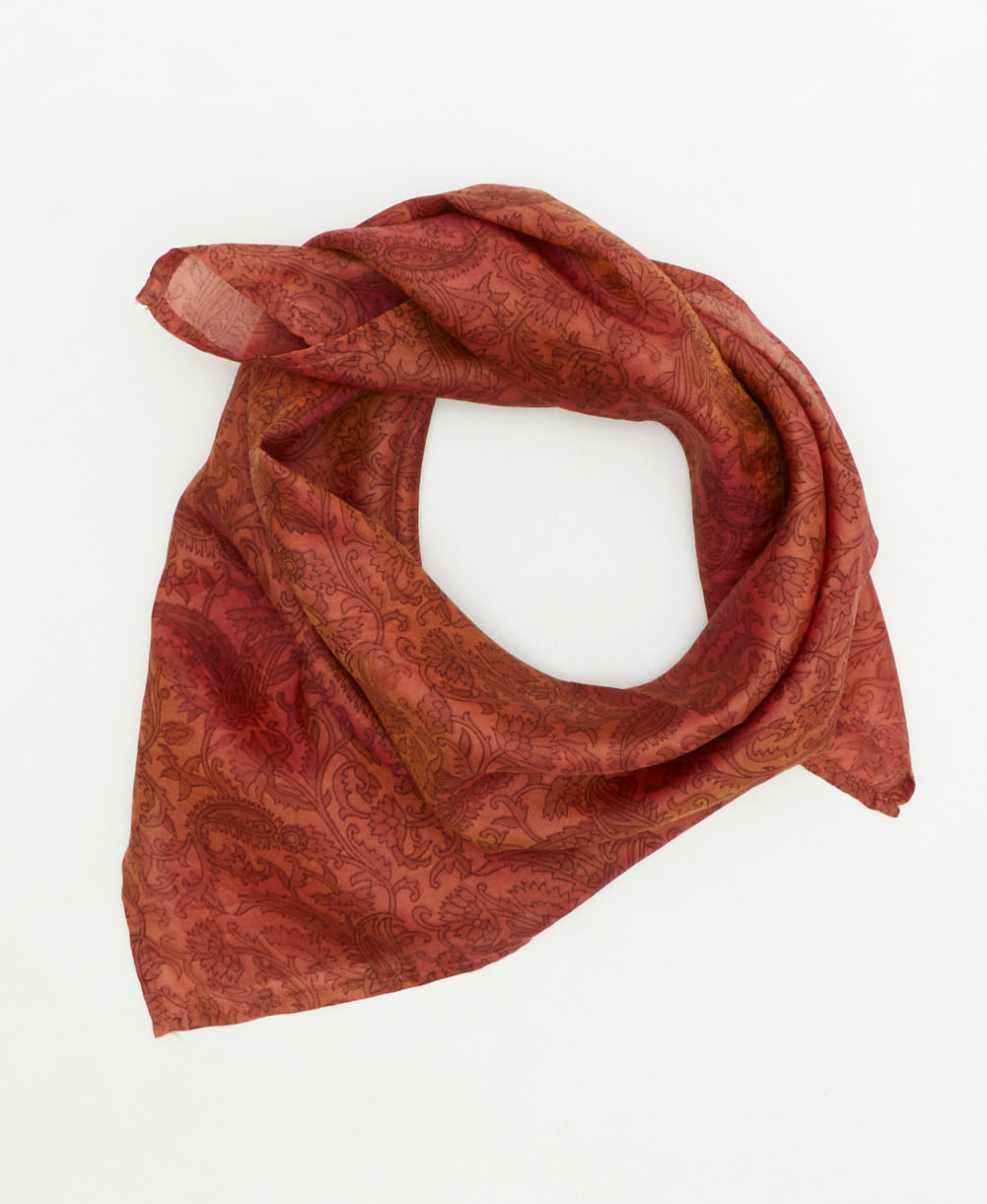 vintage silk scarf handmade from upcycled saris in India by women artisans
