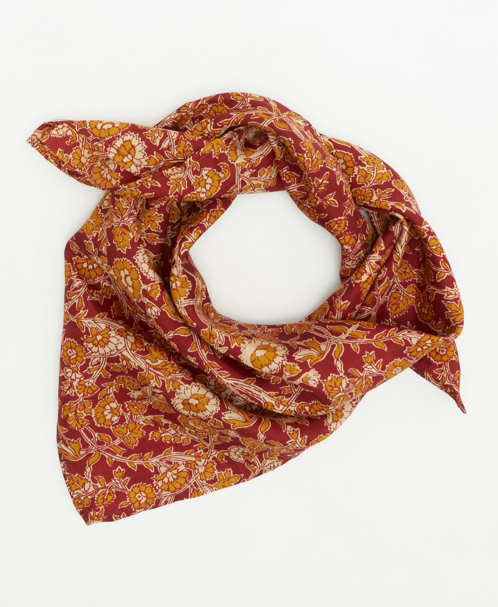 vintage silk scarf handmade from upcycled saris in India by women artisans