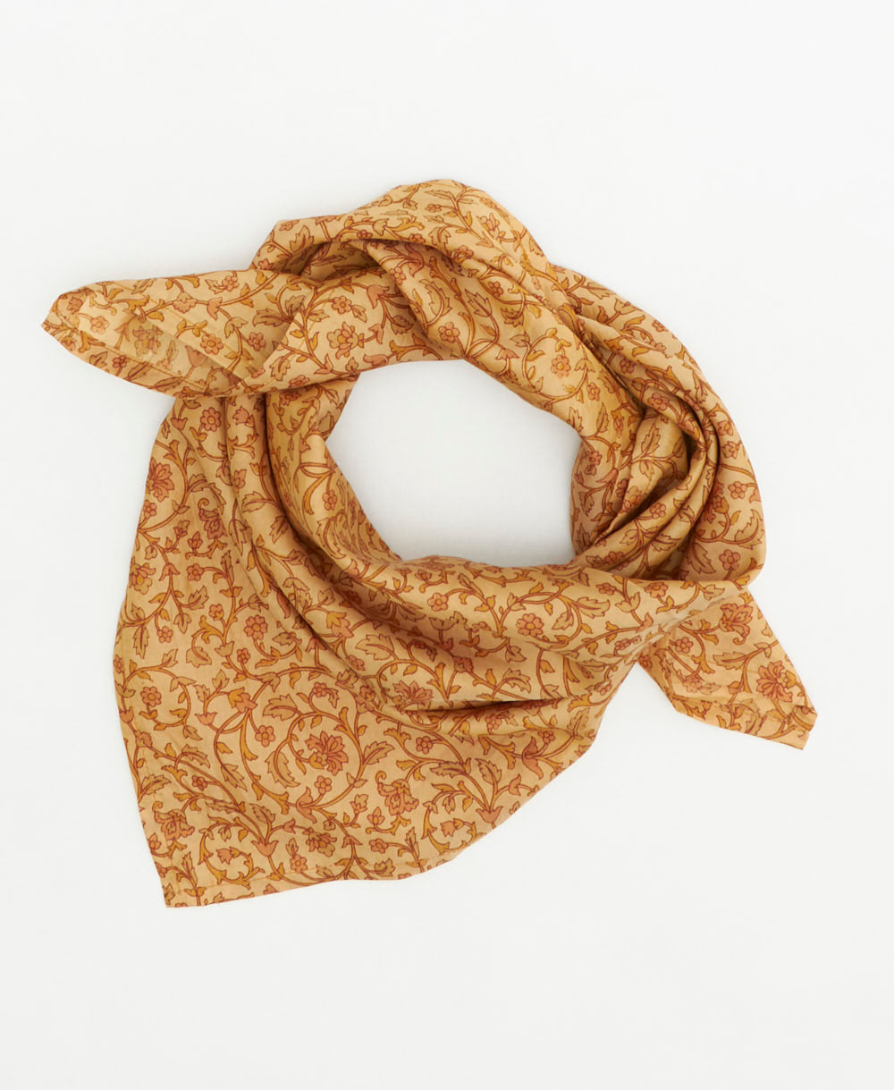 vintage silk scarf handmade from upcycled saris in India by women artisans