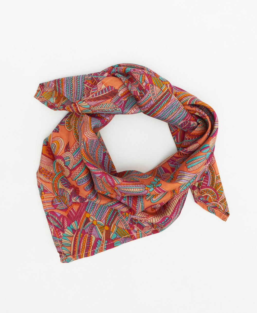 vintage silk scarf handmade from upcycled saris in India by women artisans