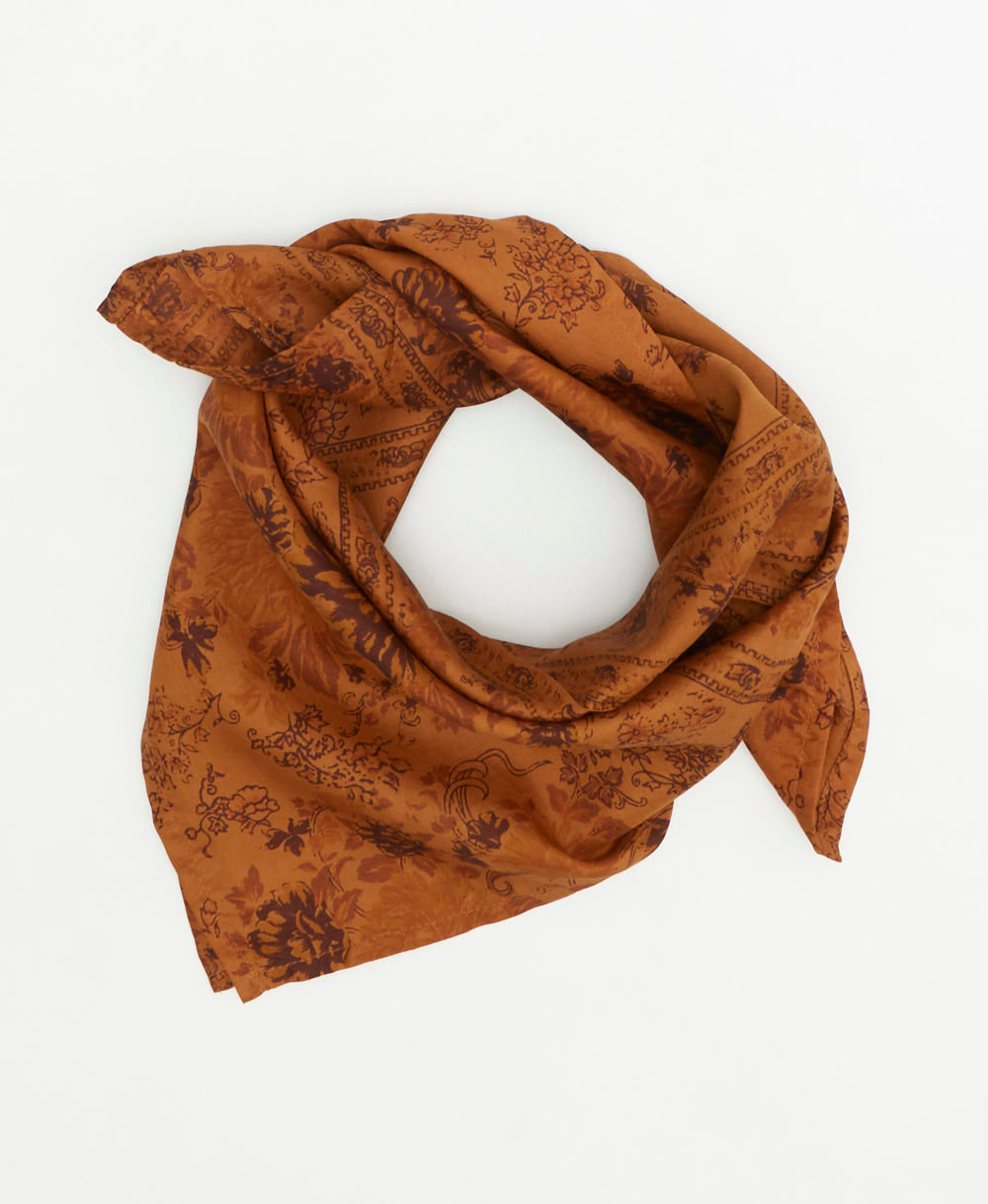 vintage silk scarf handmade from upcycled saris in India by women artisans