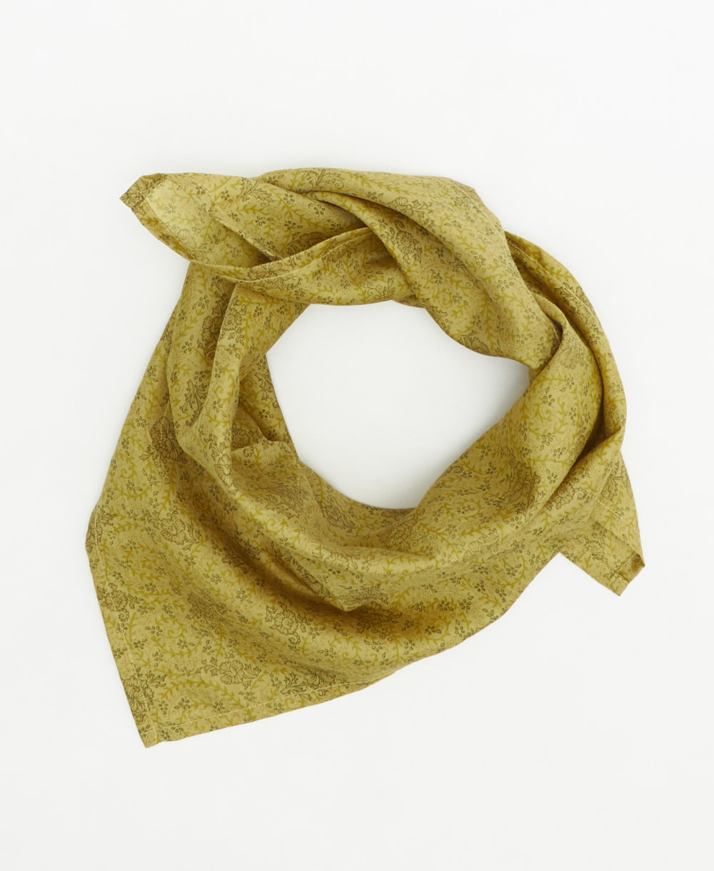 vintage silk scarf handmade from upcycled saris in India by women artisans
