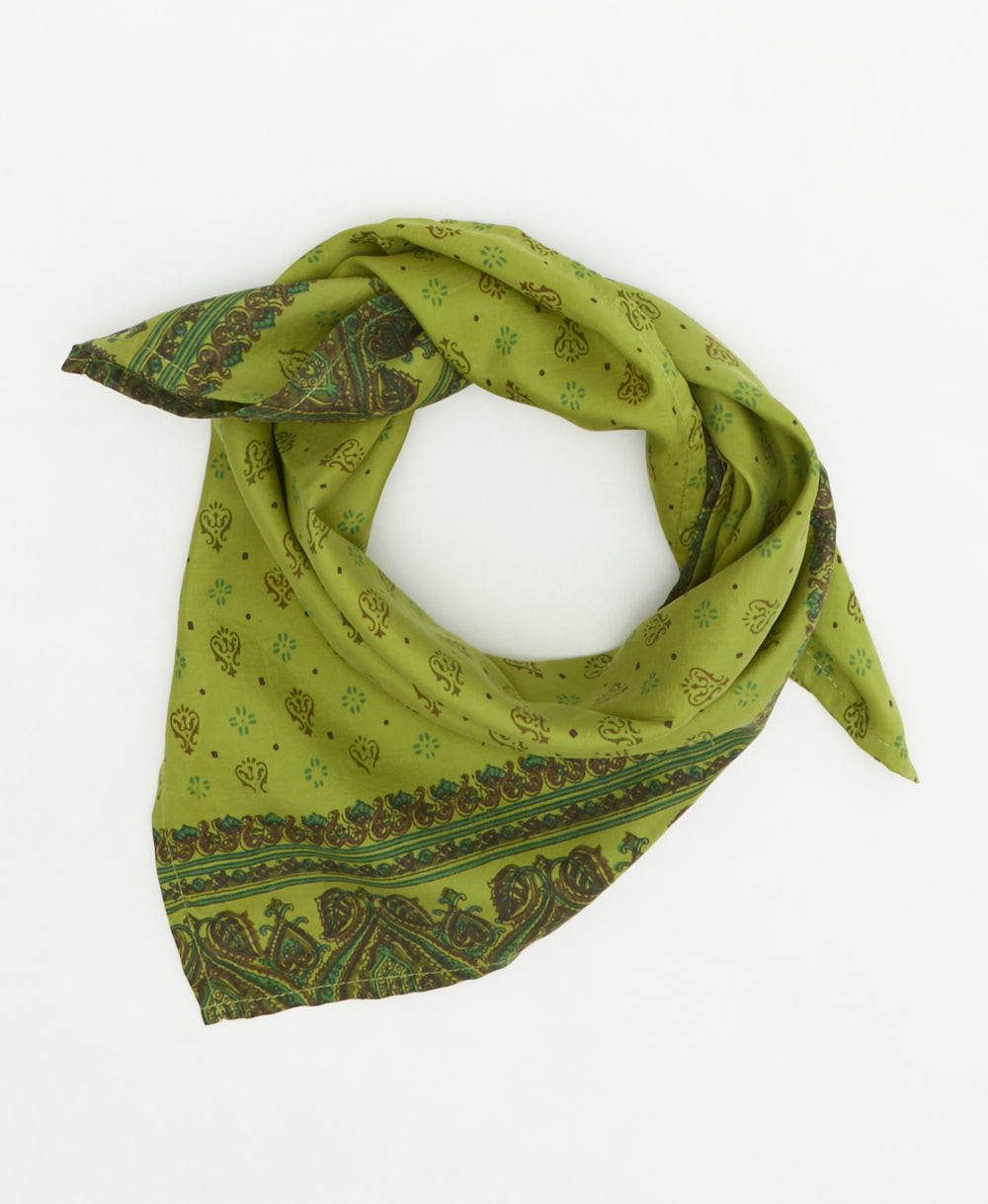 vintage silk scarf handmade from upcycled saris in India by women artisans