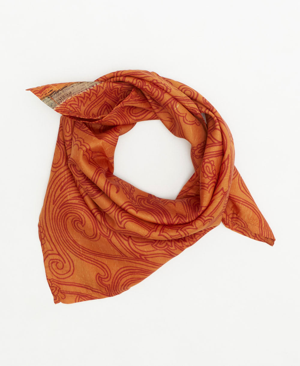 vintage silk scarf handmade from upcycled saris in India by women artisans