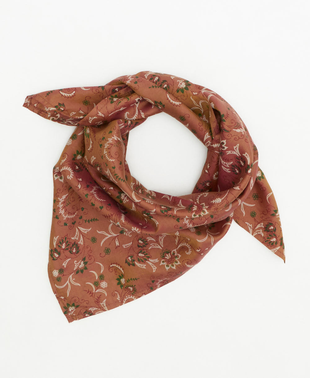 vintage silk scarf handmade from upcycled saris in India by women artisans