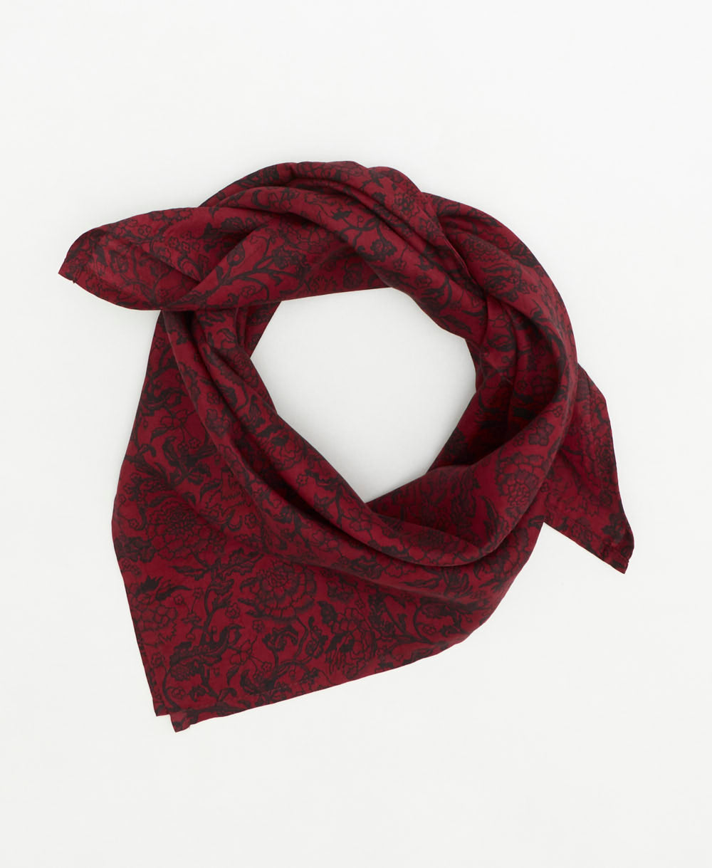 vintage silk scarf handmade from upcycled saris in India by women artisans