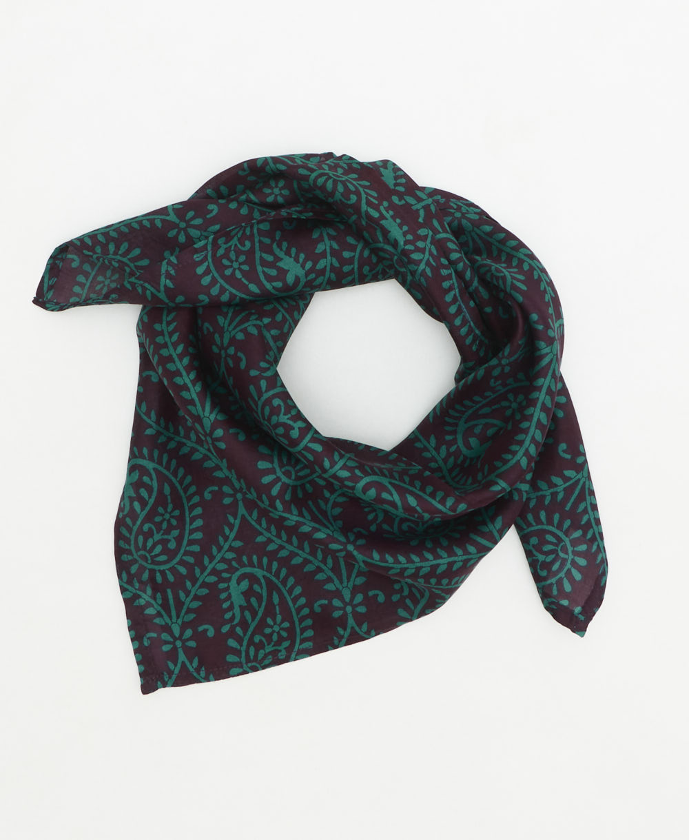 vintage silk scarf handmade from upcycled saris in India by women artisans