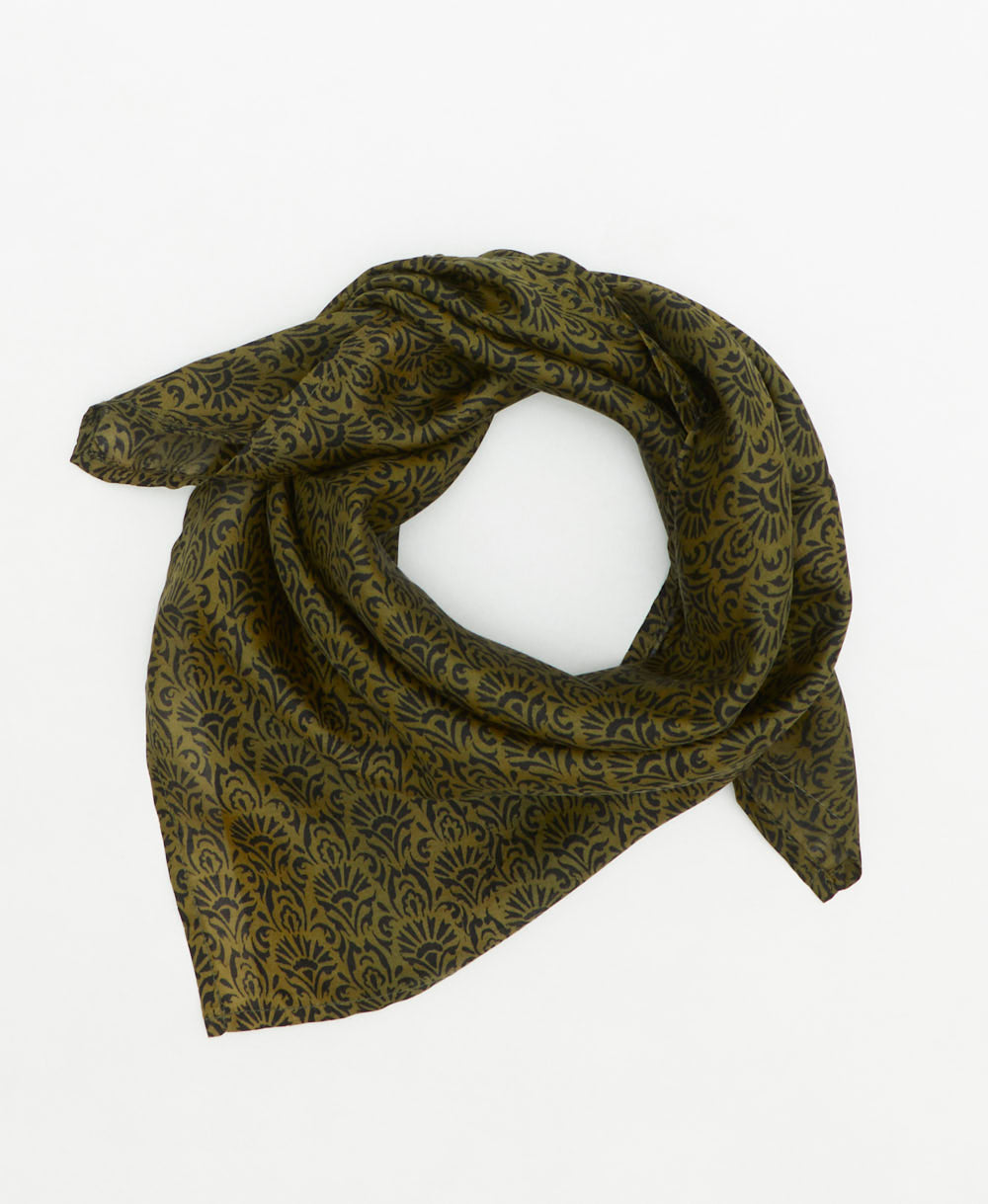 vintage silk scarf handmade from upcycled saris in India by women artisans
