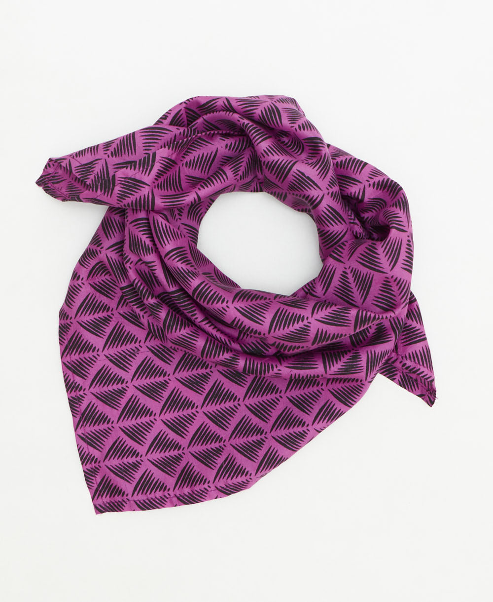 vintage silk scarf handmade from upcycled saris in India by women artisans