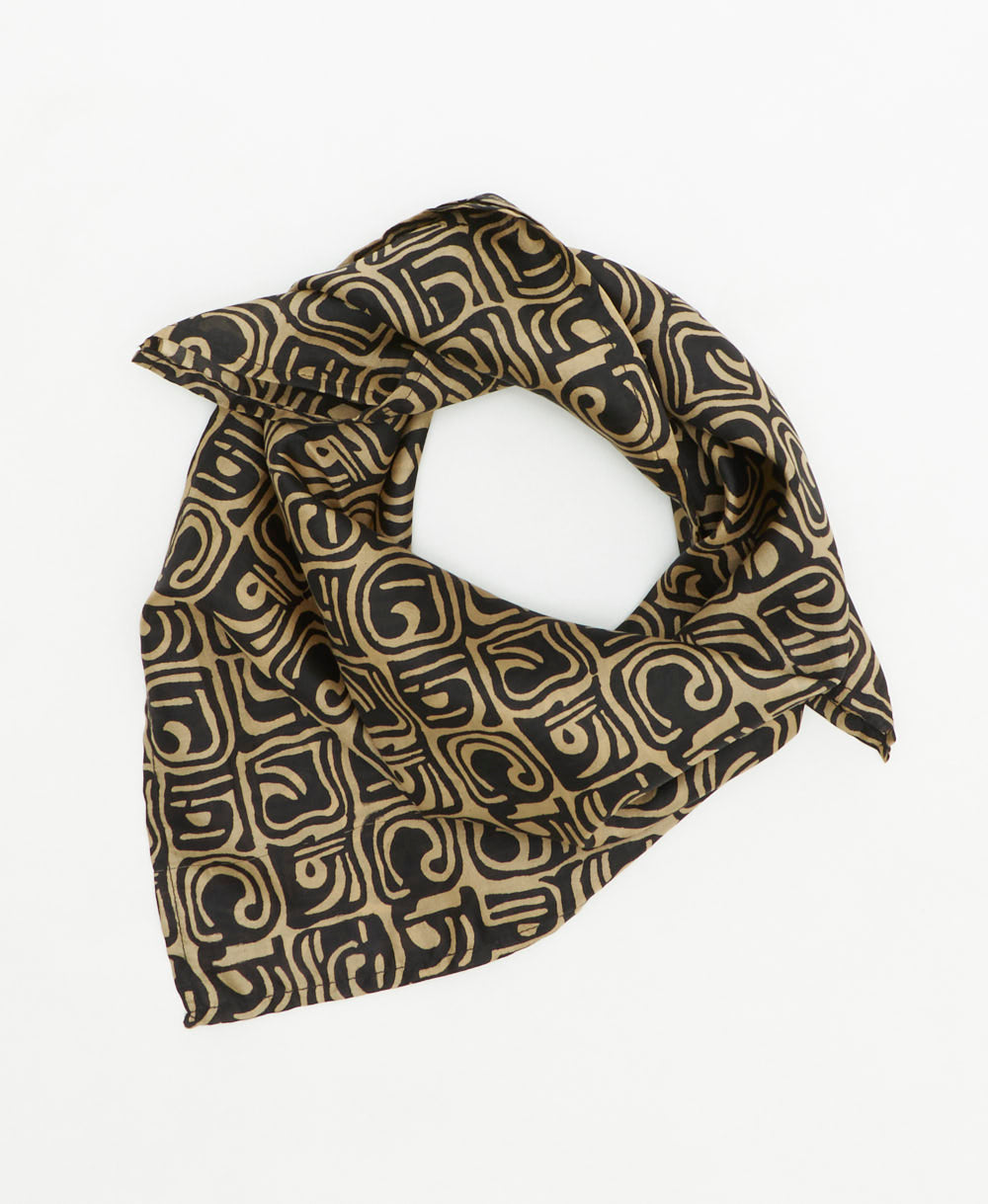 vintage silk scarf handmade from upcycled saris in India by women artisans