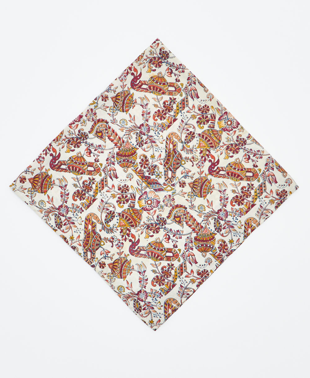 vintage silk scarf featuring created using sustainably sourced saris