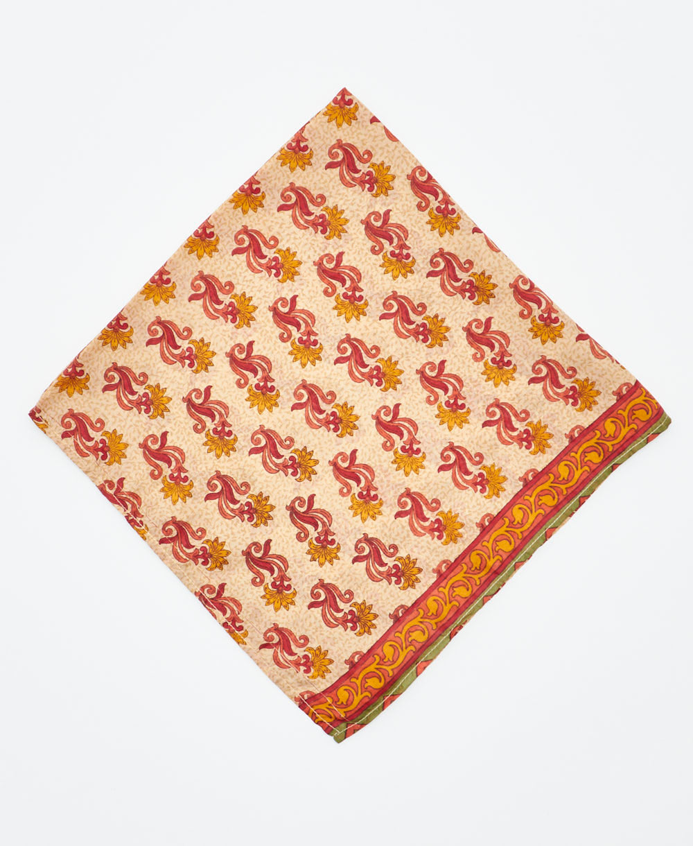 vintage silk scarf featuring created using sustainably sourced saris