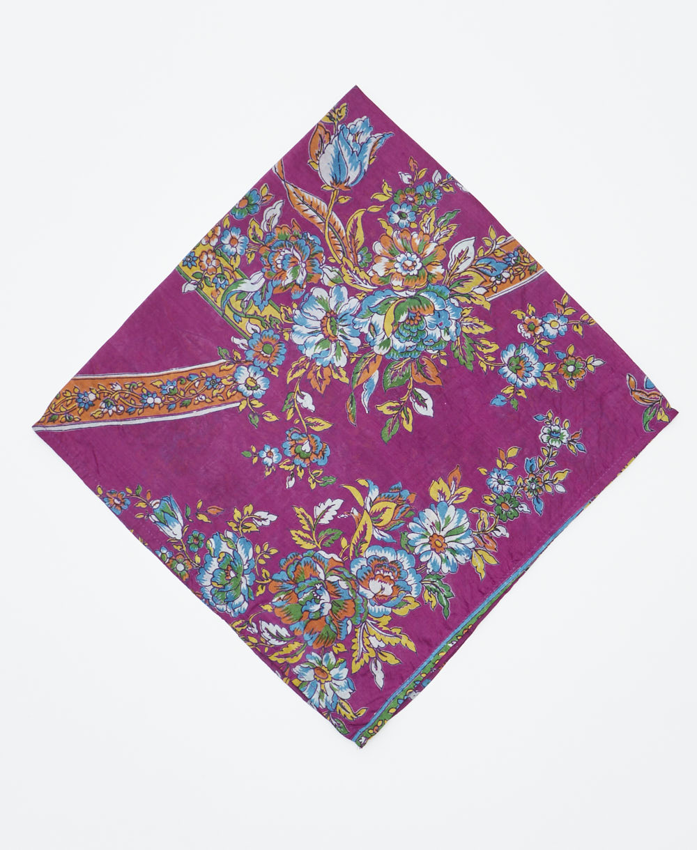 vintage silk scarf featuring created using sustainably sourced saris