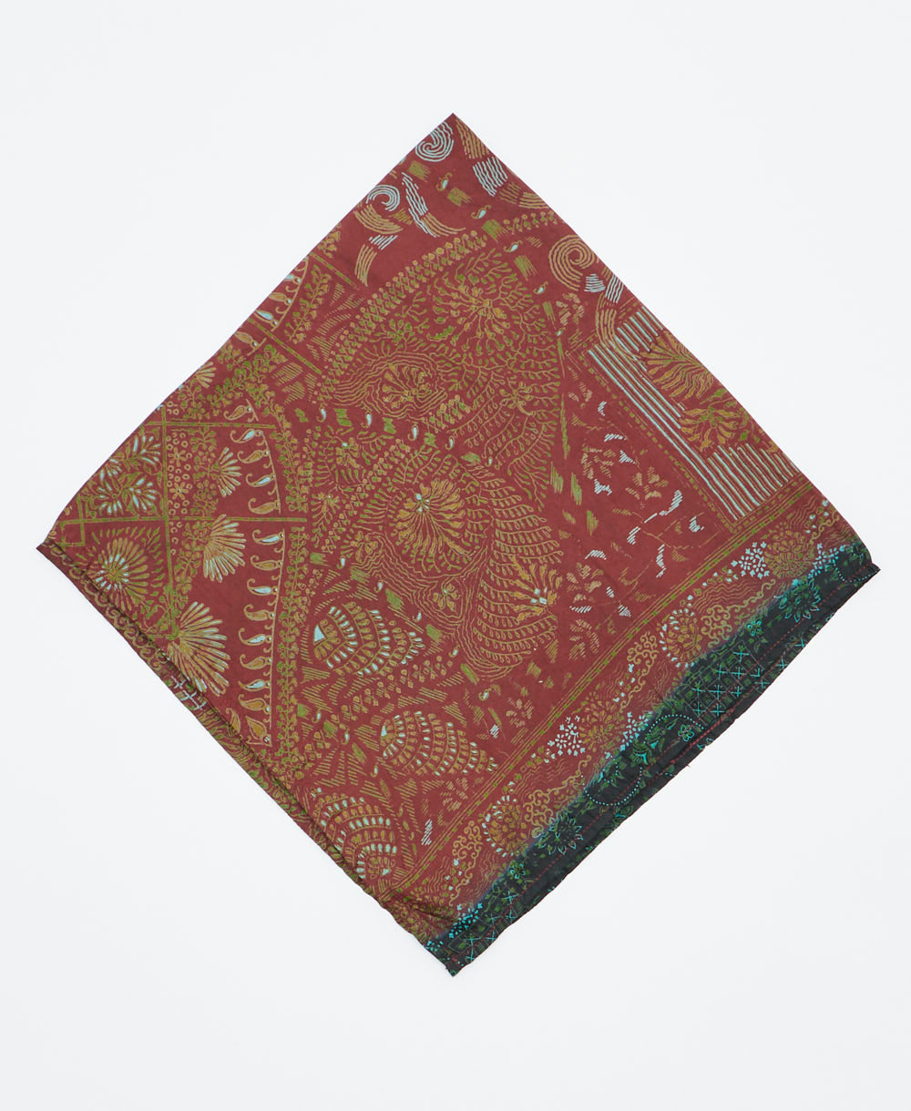 vintage silk scarf featuring created using sustainably sourced saris