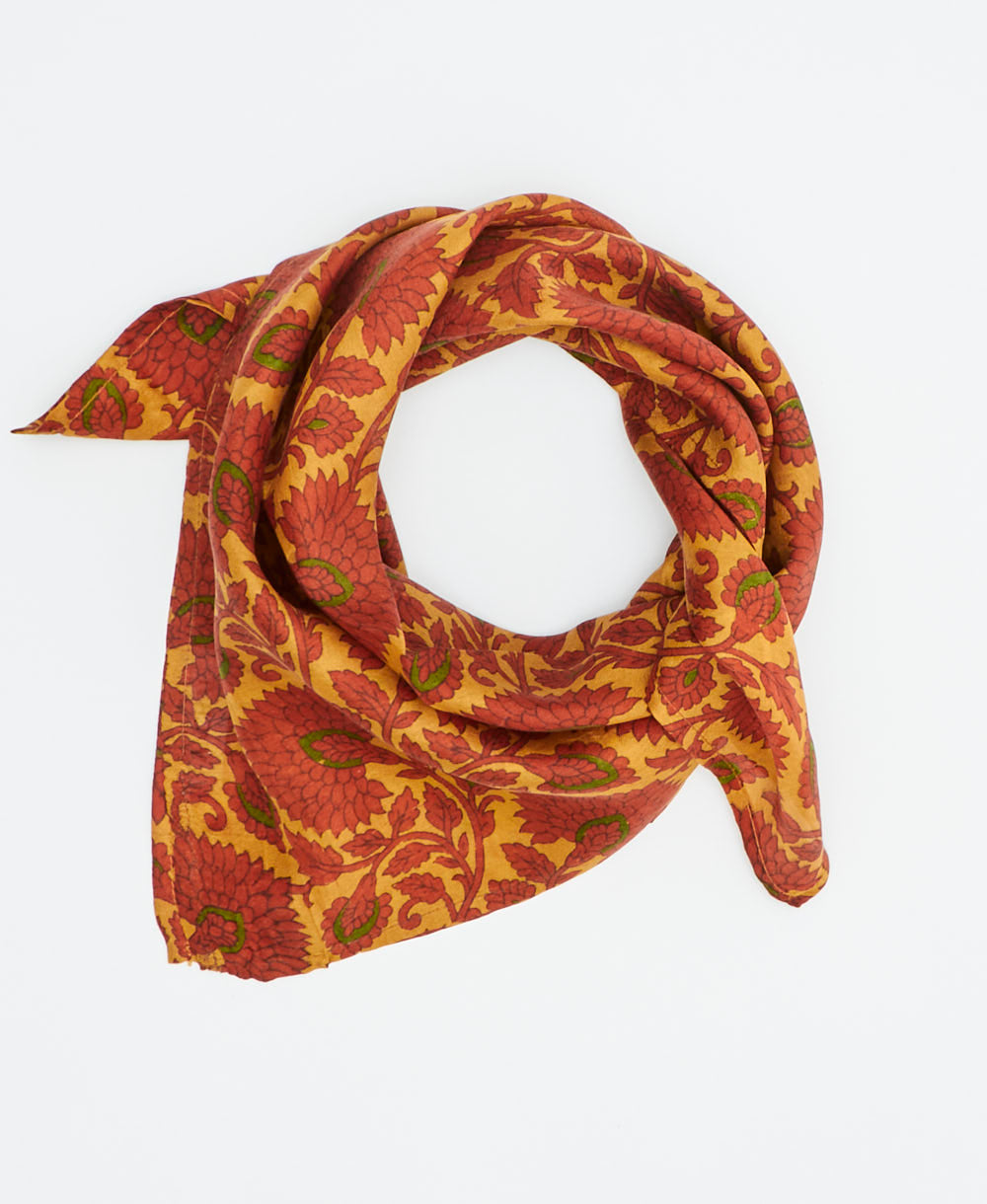 vintage silk scarf handmade from upcycled saris in India by women artisans
