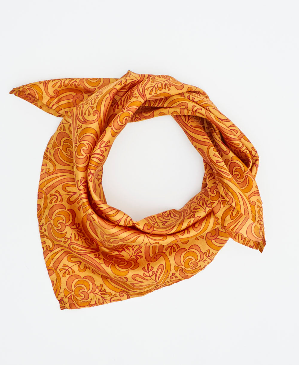 vintage silk scarf handmade from upcycled saris in India by women artisans