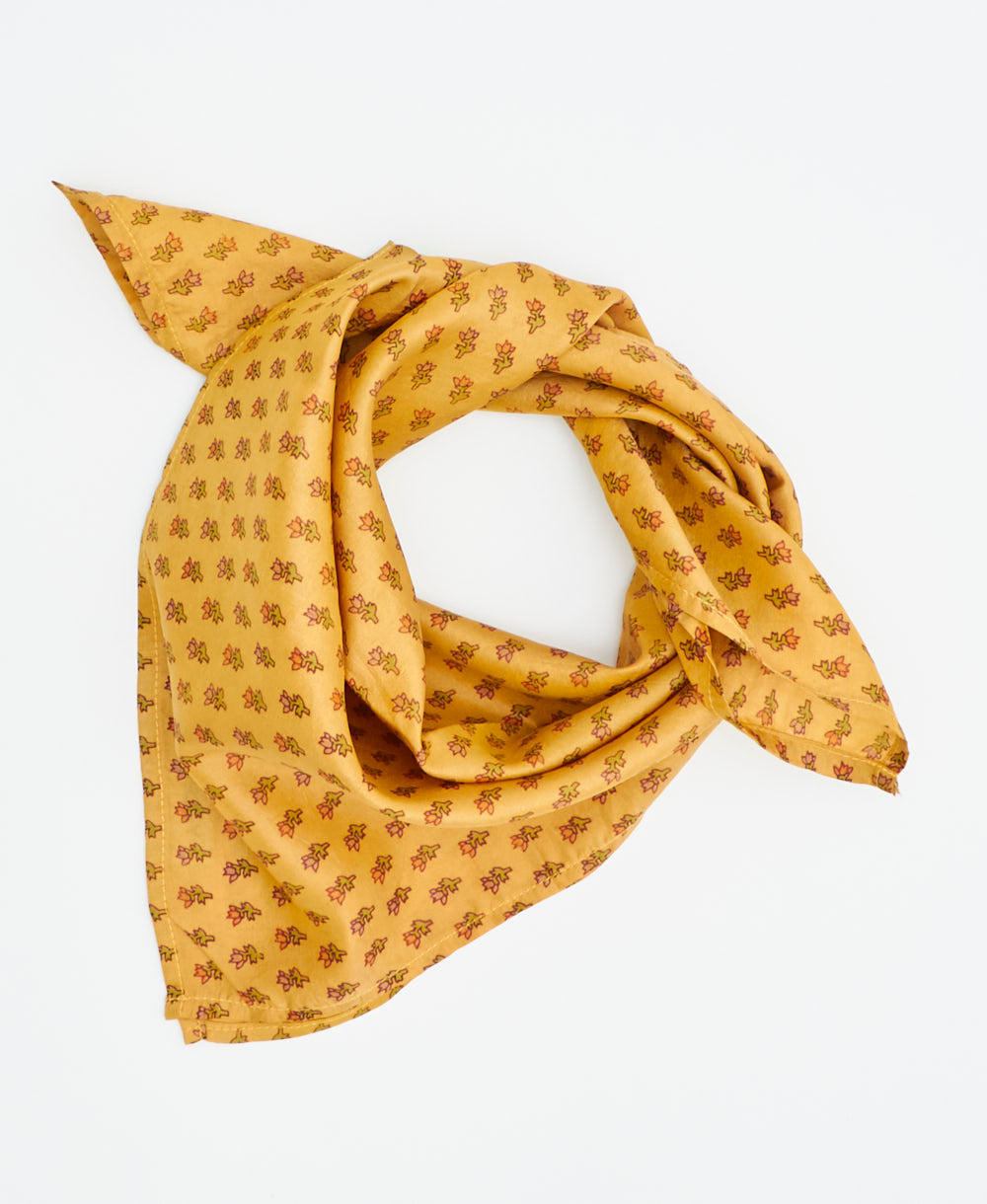 vintage silk scarf handmade from upcycled saris in India by women artisans