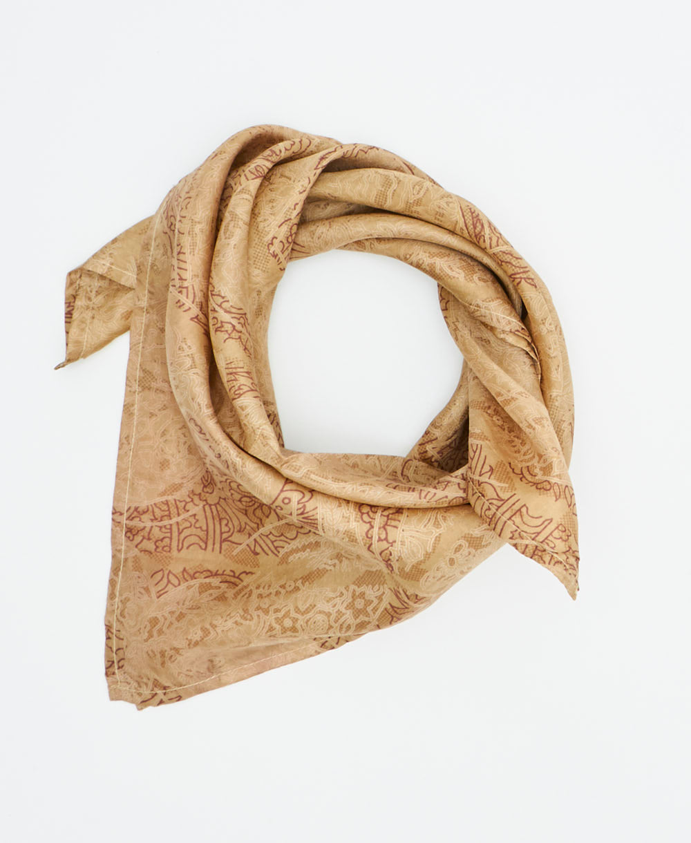 vintage silk scarf handmade from upcycled saris in India by women artisans