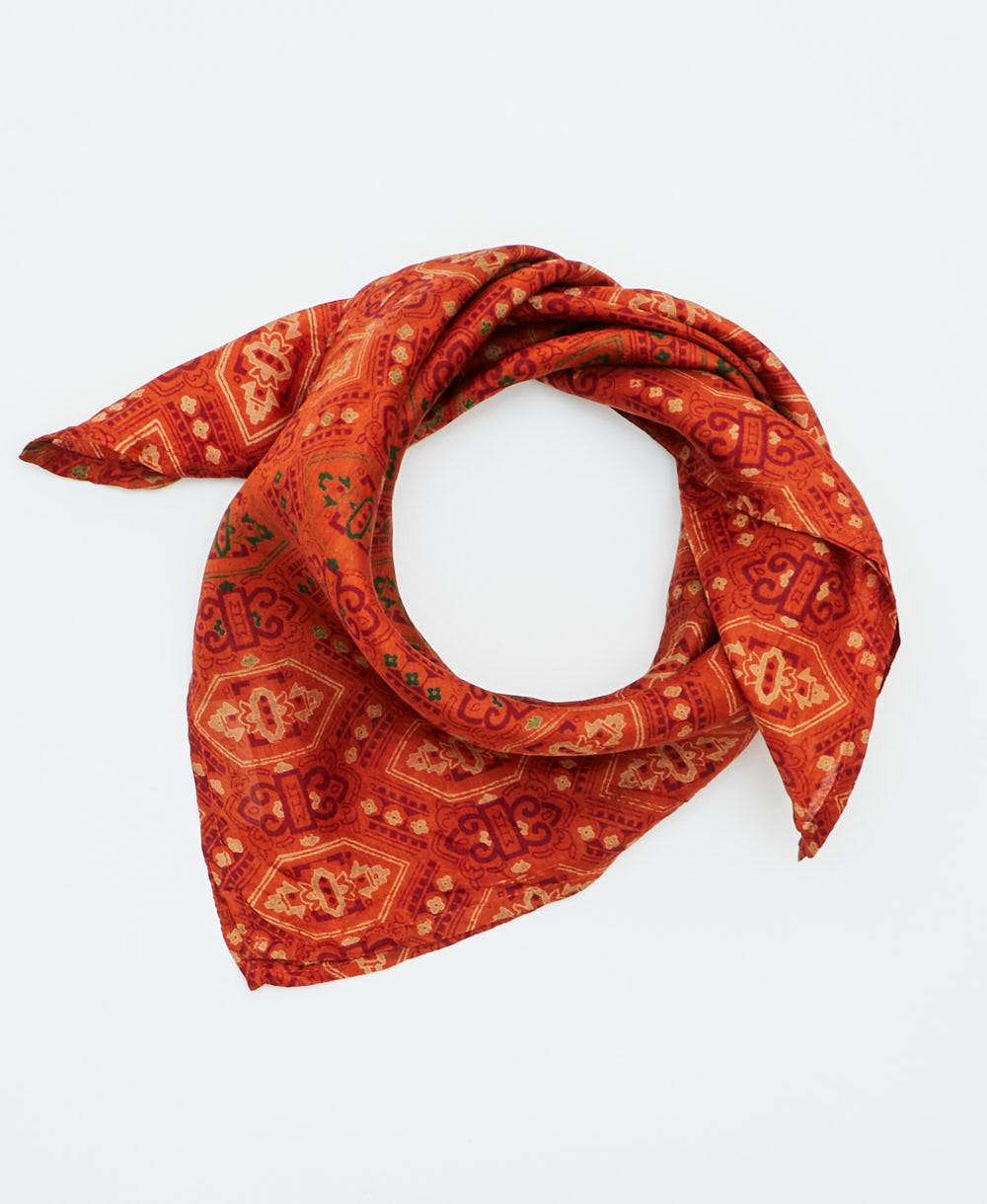 vintage silk scarf handmade from upcycled saris in India by women artisans