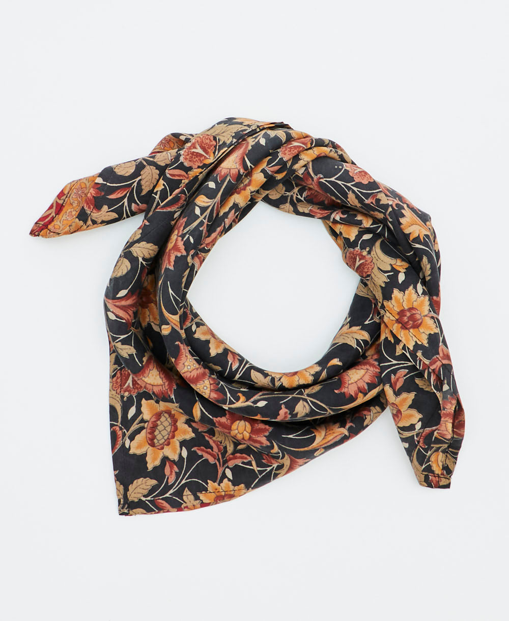 vintage silk scarf handmade from upcycled saris in India by women artisans