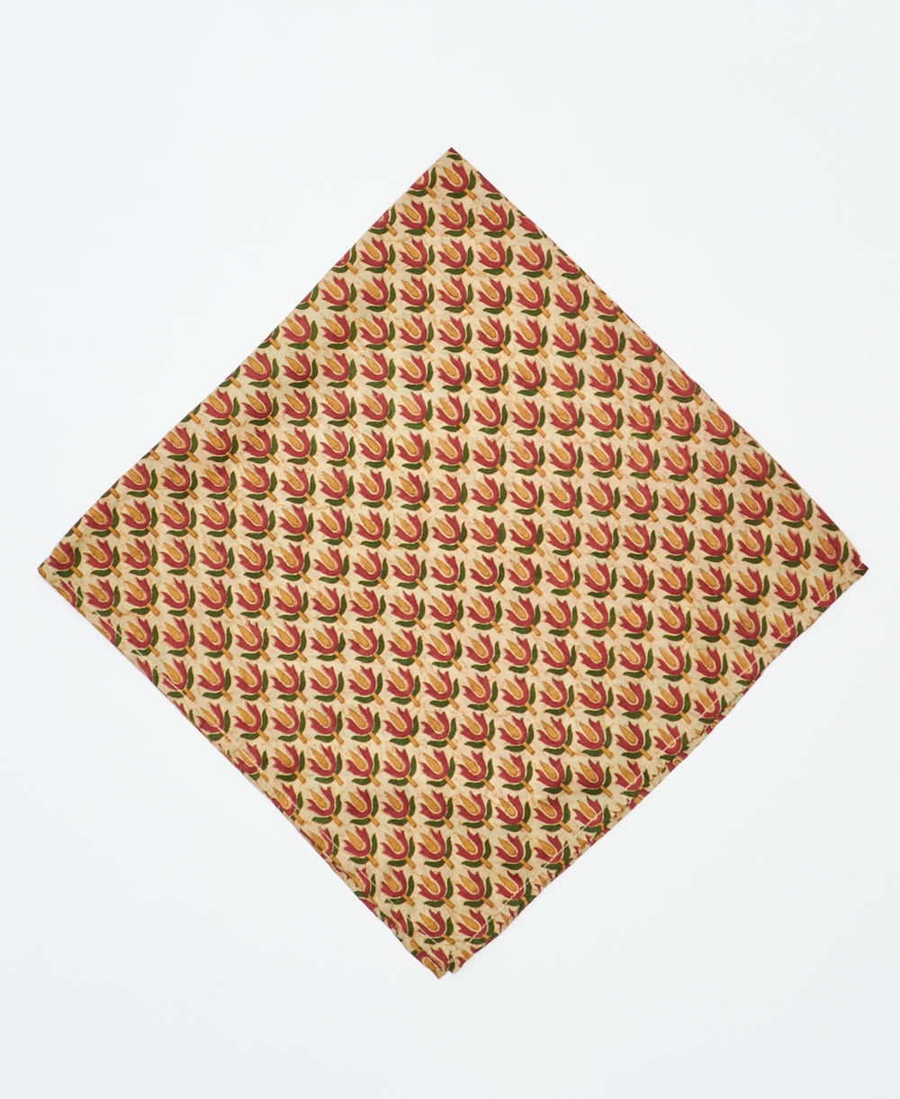 vintage silk bandana created using sustainably sourced saris