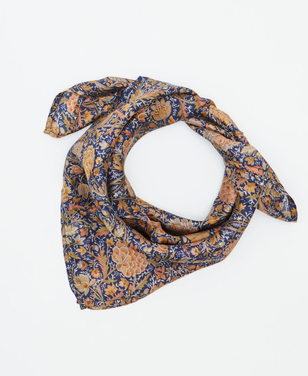vintage silk scarf handmade from upcycled saris in India by women artisans