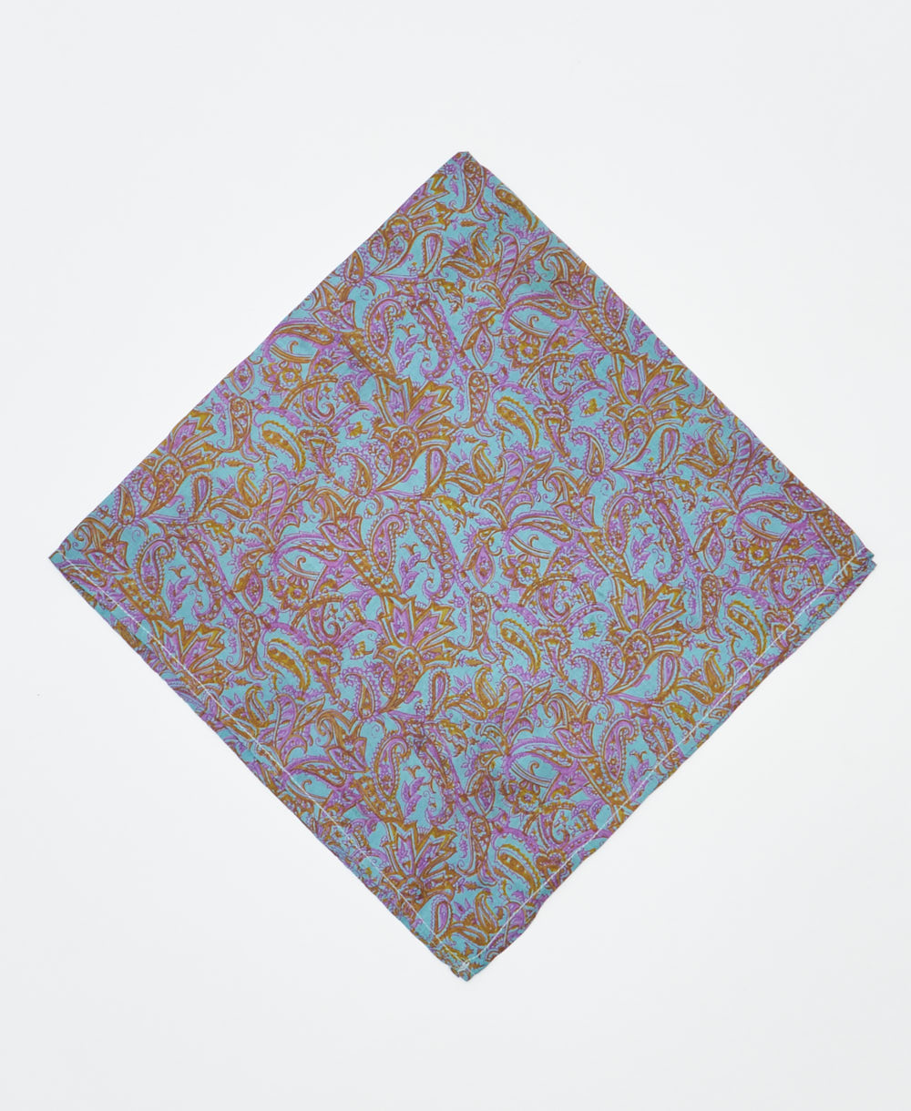 vintage silk bandana created using sustainably sourced saris