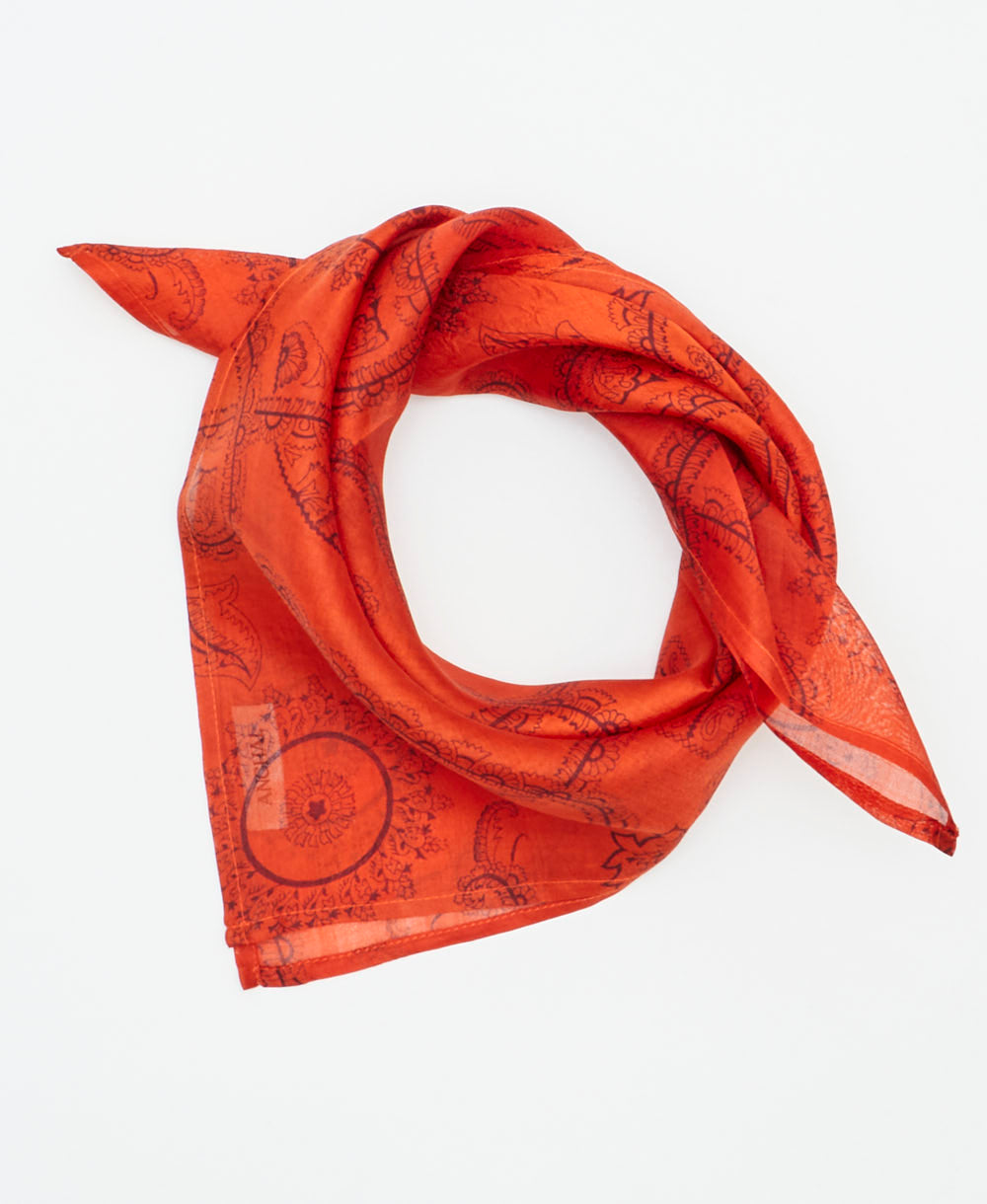 vintage silk scarf handmade from upcycled saris in India by women artisans