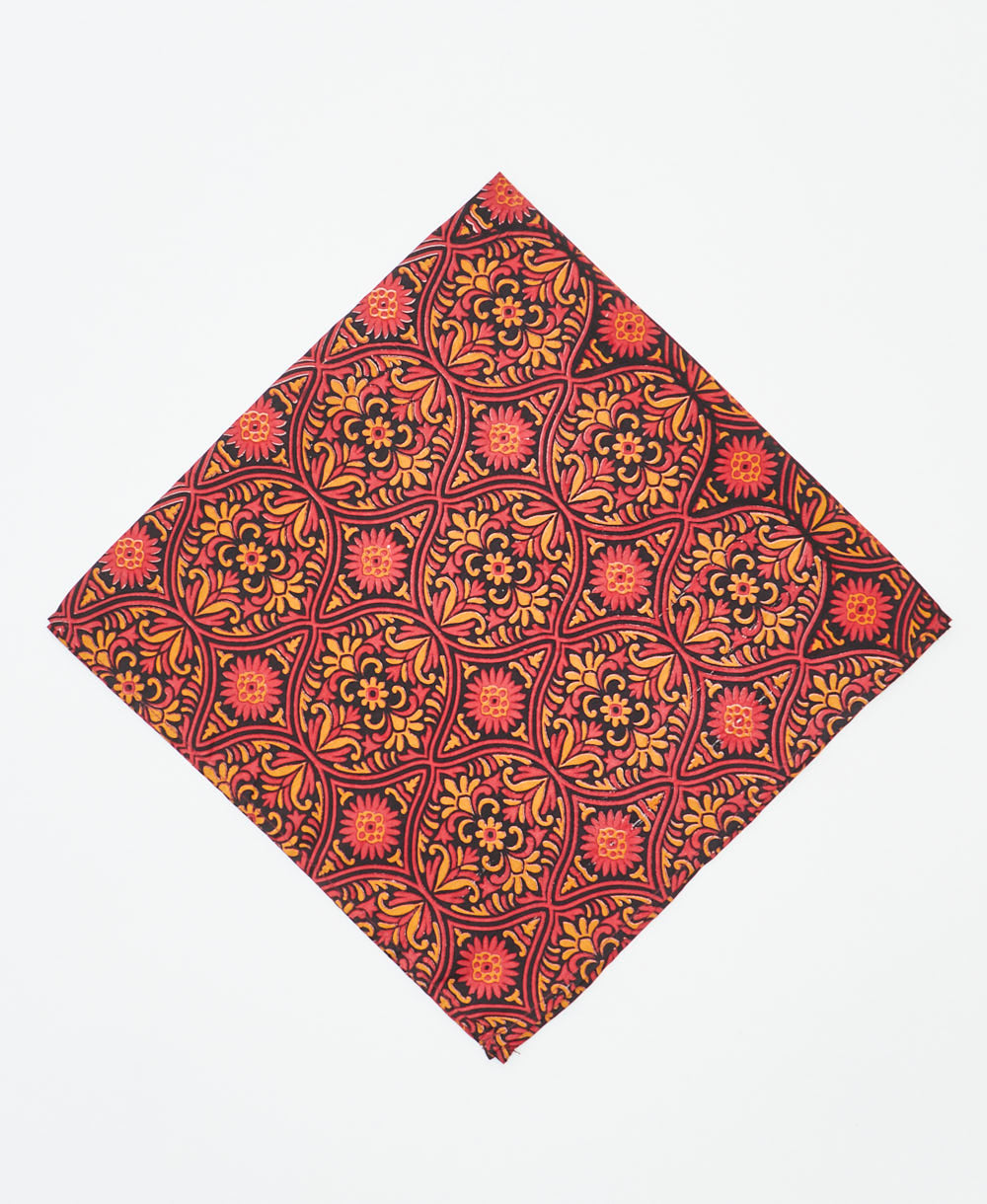 vintage silk bandana created using sustainably sourced saris