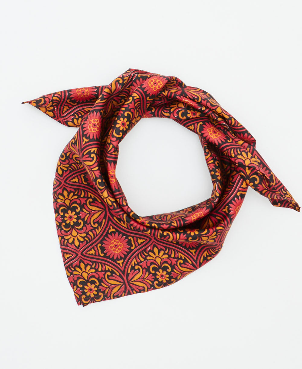 vintage silk scarf handmade from upcycled saris in India by women artisans