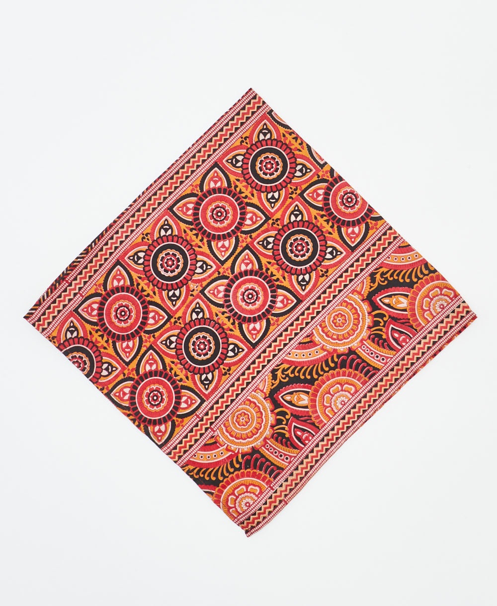 vintage silk bandana created using sustainably sourced saris