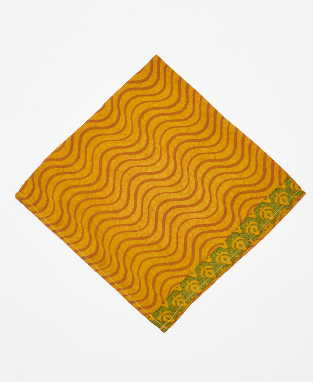 vintage silk bandana created using sustainably sourced saris
