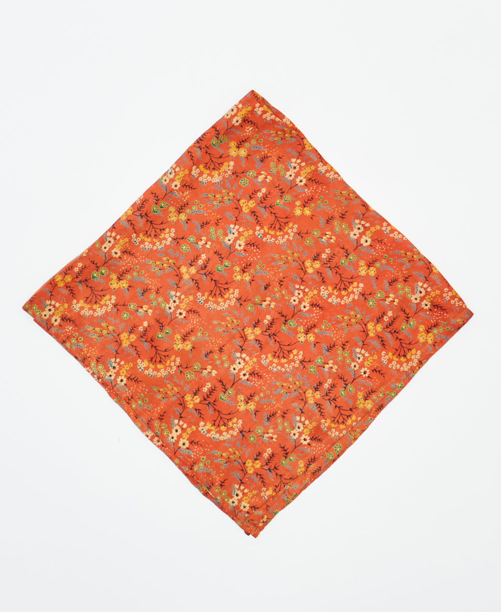 vintage silk bandana created using sustainably sourced saris