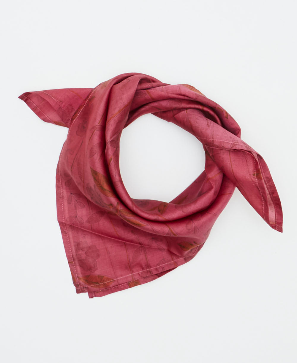 vintage silk scarf handmade from upcycled saris in India by women artisans