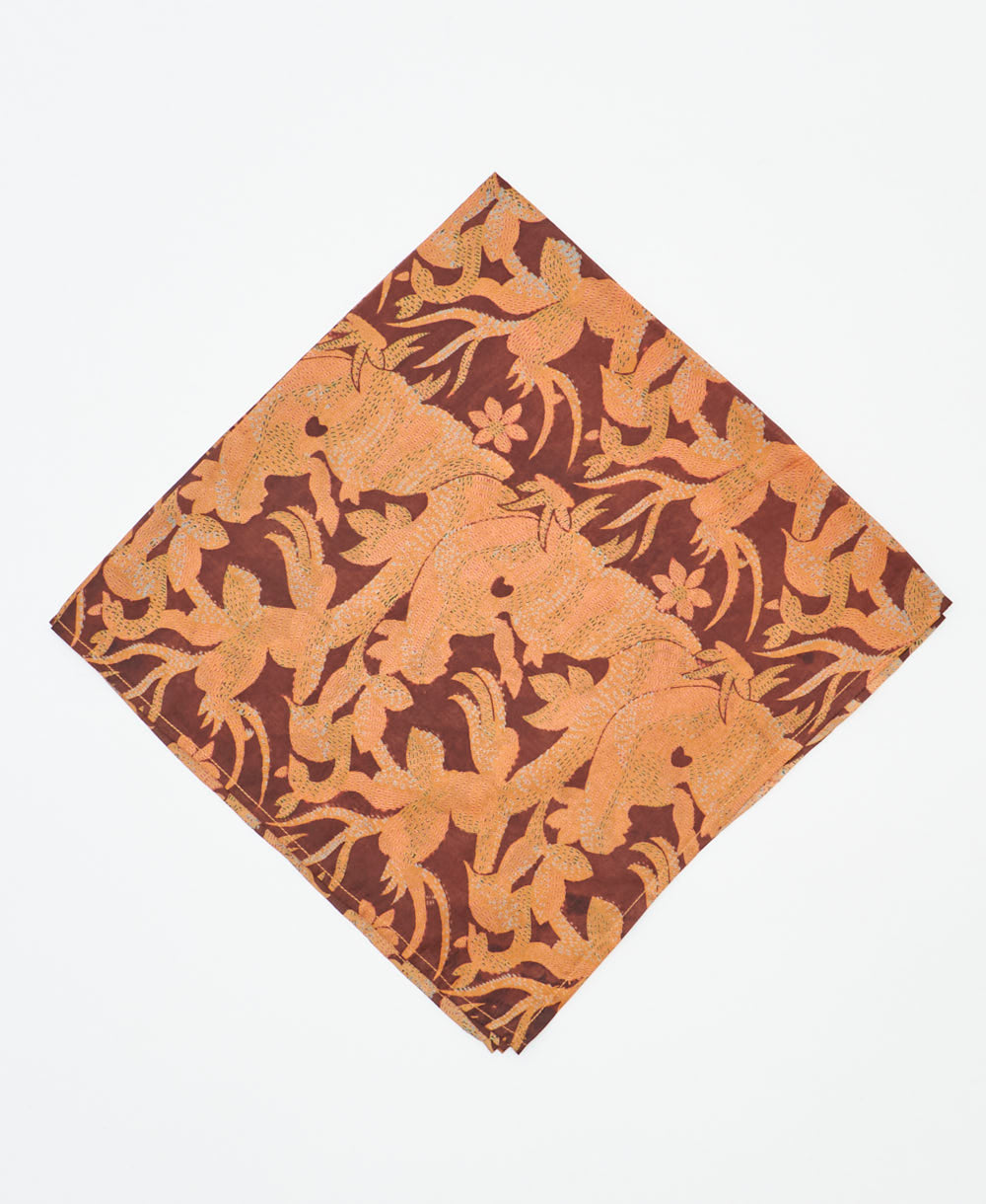 vintage silk bandana created using sustainably sourced saris