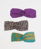 purple and blue silk twist headbands
