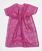 one-of-a-kind fuchsia paisley silk kaftan dress made using vintage silk saris