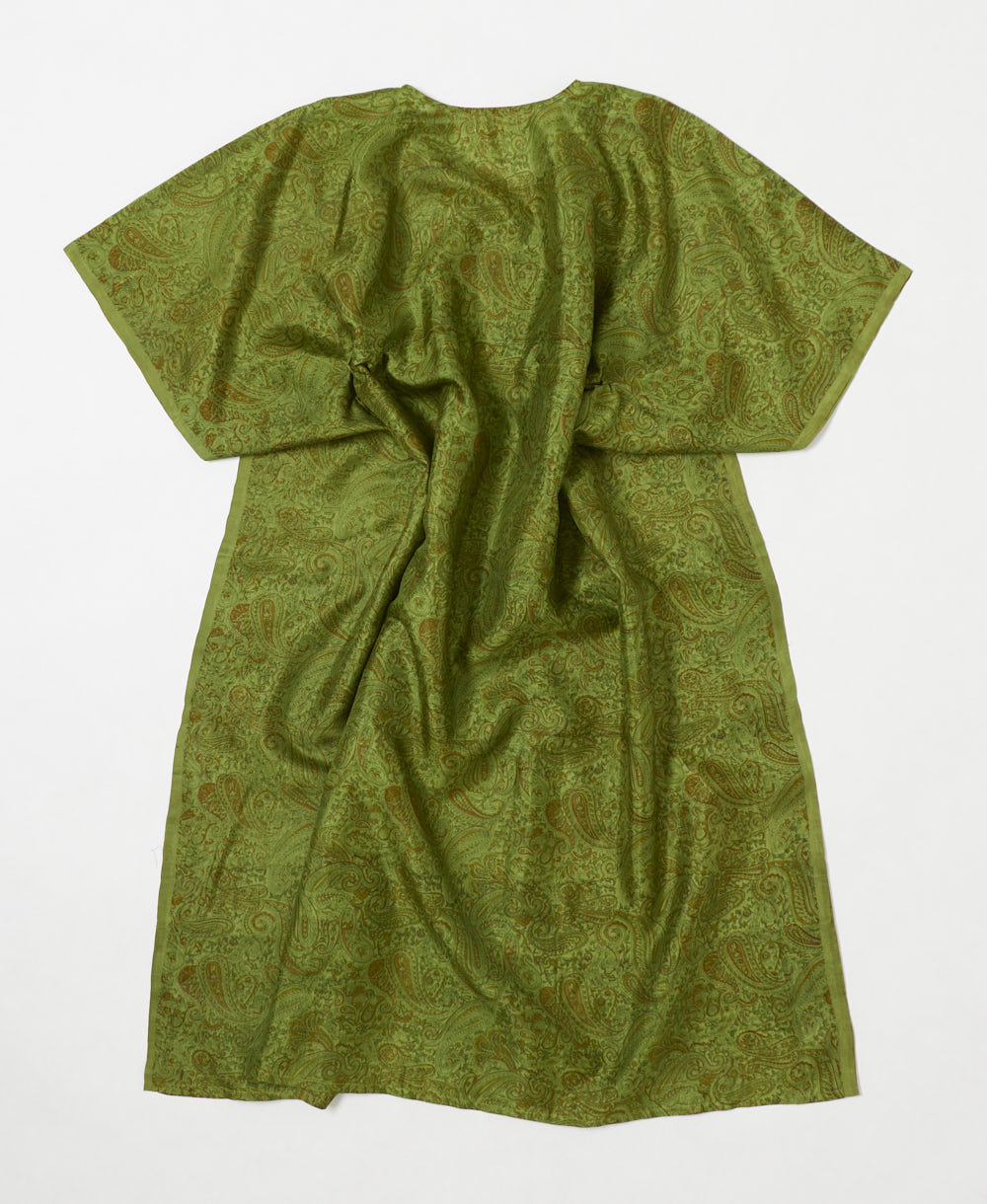 one-of-a-kind silk kaftan dress made using vintage silk saris