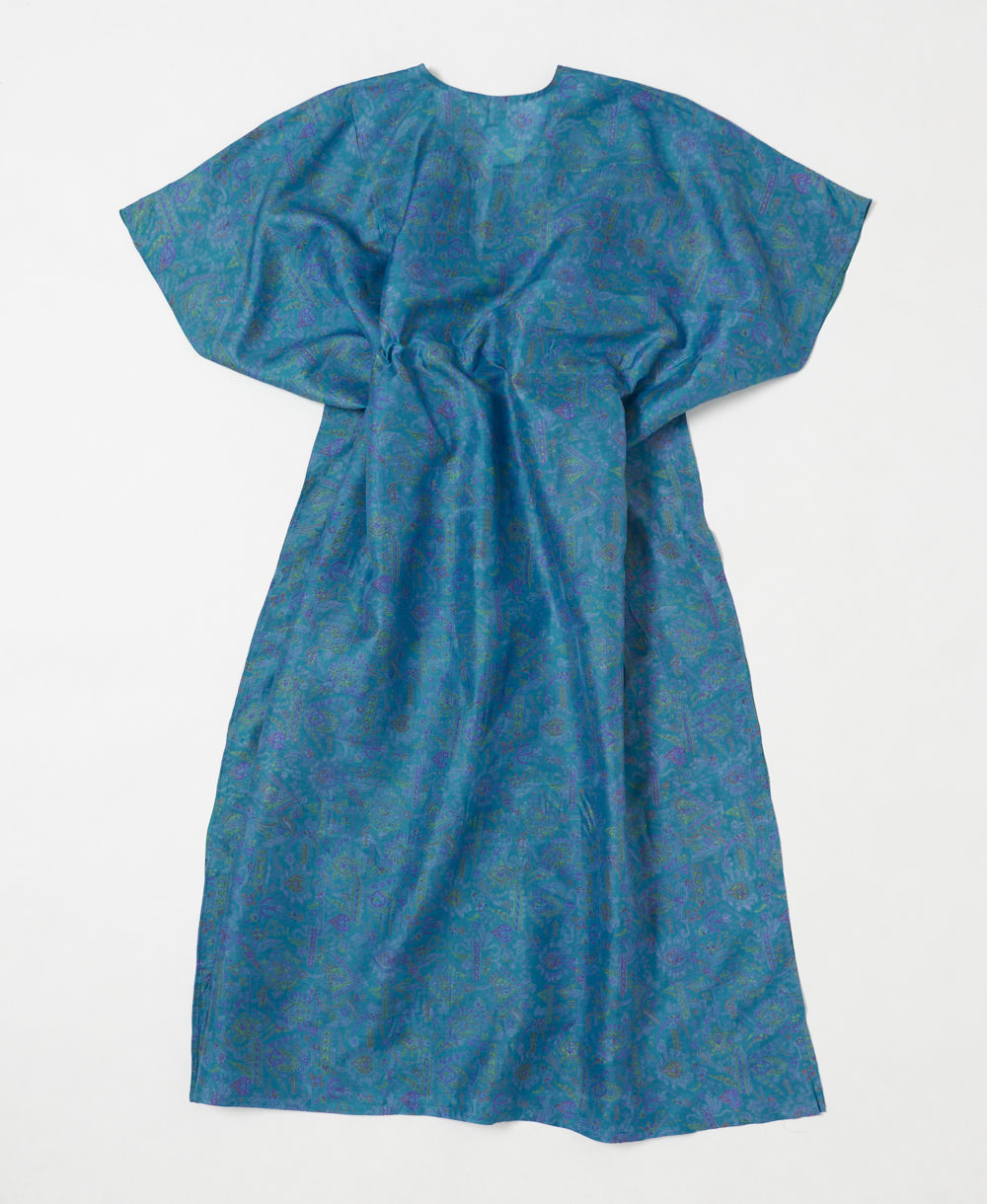 one-of-a-kind silk kaftan dress made using vintage silk saris
