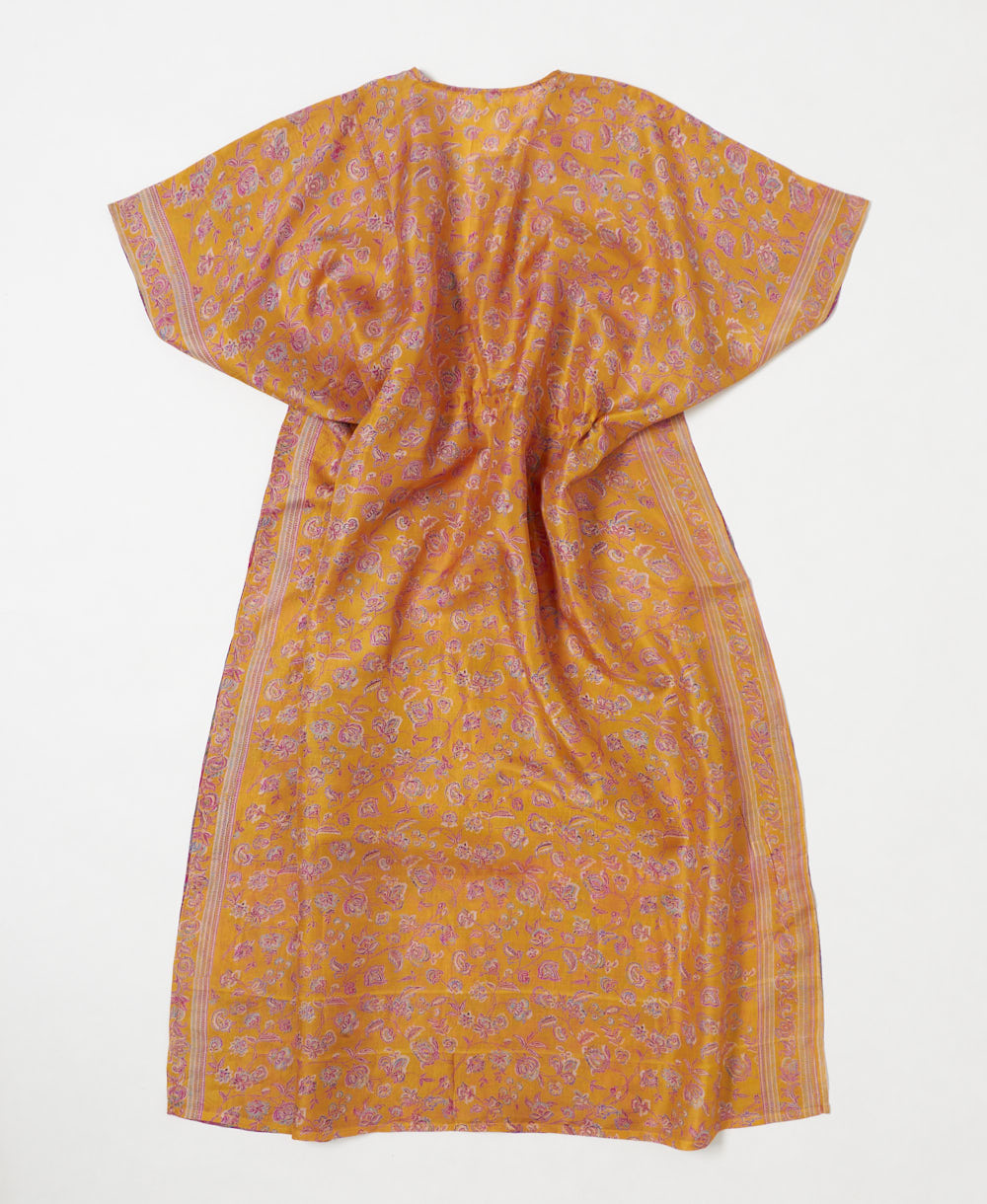 one-of-a-kind silk kaftan dress made using vintage silk saris