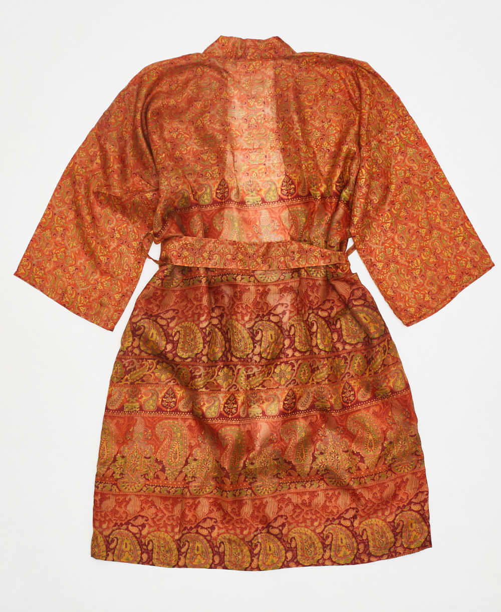 Artisan-made one-of-a-kind traditional vintage silk robe