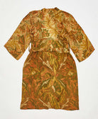 Artisan-made one-of-a-kind botanical vintage silk robe