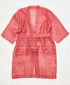 Artisan-made one-of-a-kind geometric vintage silk robe