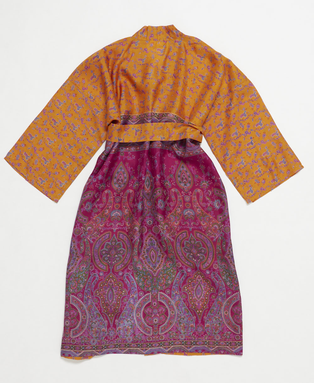Artisan-made one-of-a-kind vintage silk robe